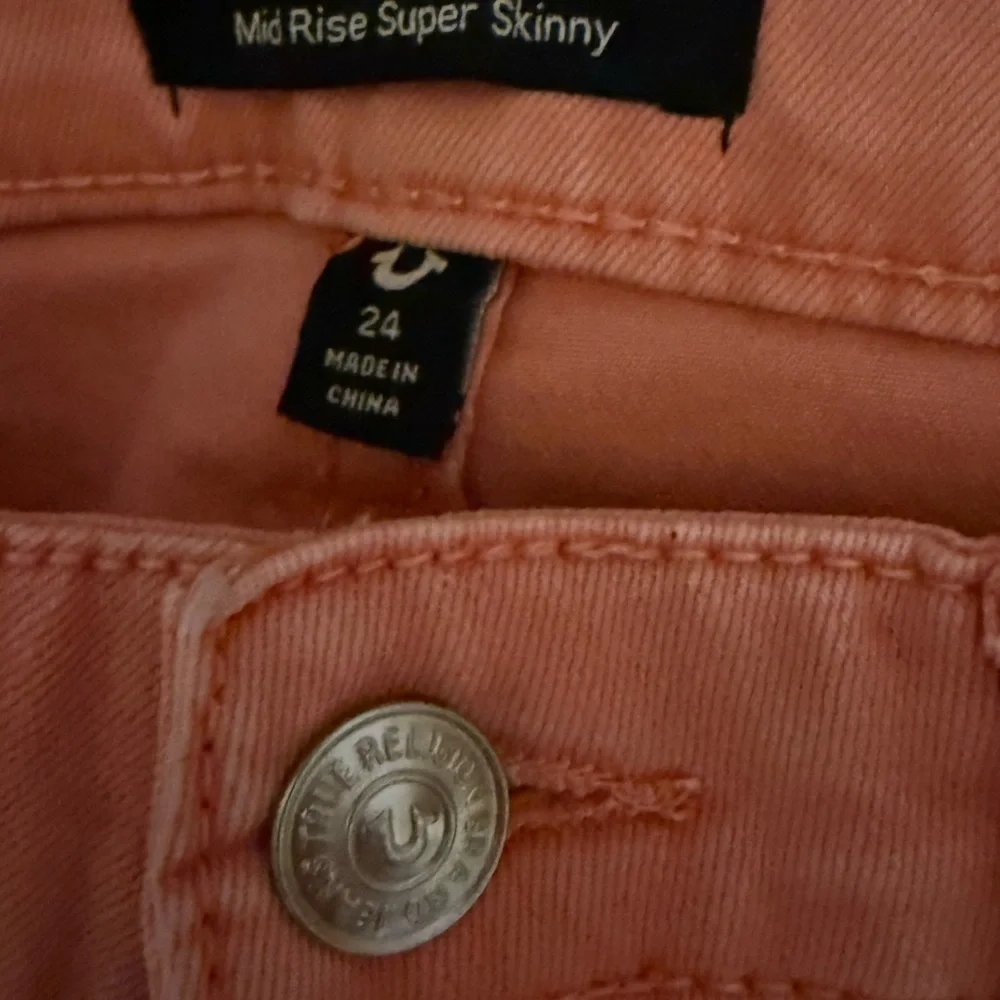 True Religion Orange Distressed Women Jeans Size 24 - Picture 8 of 8